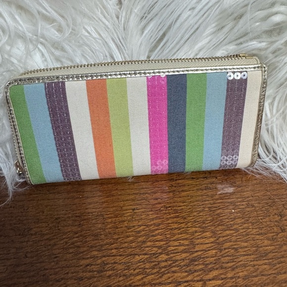 Coach Poppy Legacy Stripe Long Zip wallet-2011 - Picture 4 of 7